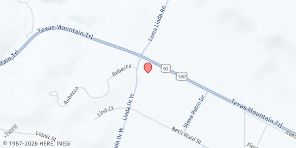 Map showing Desert Haven Food Pantry at 101 Loma Linda, El Paso, TX