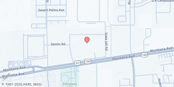 Map showing El Paso County Sheriff's Office - Montana Patrol Station at 12501 Montana Ave. Spc. C, El Paso, TX