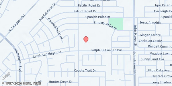 Map showing Manuel Puentes Middle Mobile Food Pantry at 3216 Tim Foster, El Paso, TX