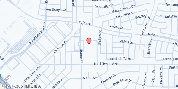 Map showing Mission Ridge Elementary School Mobile Pantry at 150 Nonap Rd., El Paso, TX