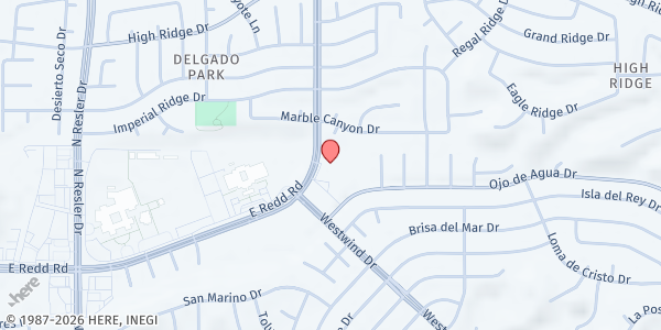Map showing Saint Luke Catholic Church at 930 E. Redd Rd., El Paso, TX