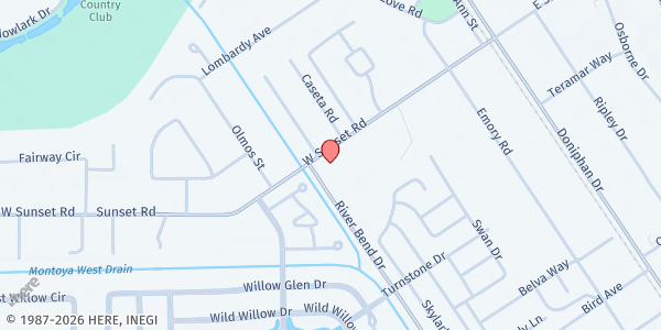 Map showing St. Matthew Catholic Church - St. Vincent de Paul at 400 W. Sunset Rd., El Paso, TX