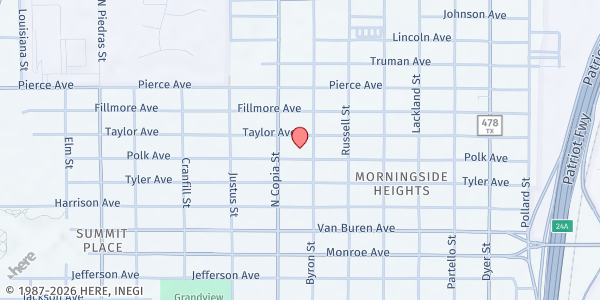 Map showing Templo La Trinidad at 3417 Polk Ave., El Paso, TX