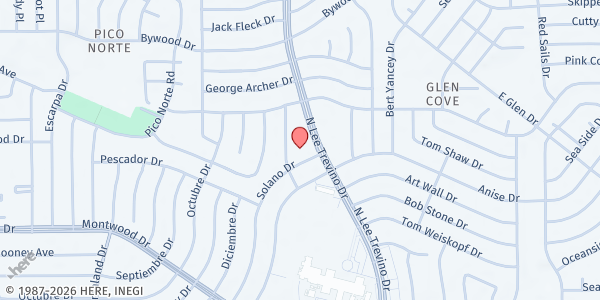 Map showing Vista Hills Church - A Christian Fellowship at 2301 Lee Trevino Dr., El Paso, TX