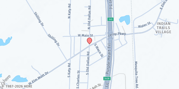 Map showing Elm Mott Community Pantry at 4701 Old Dallas Rd., Elm Mott, TX
