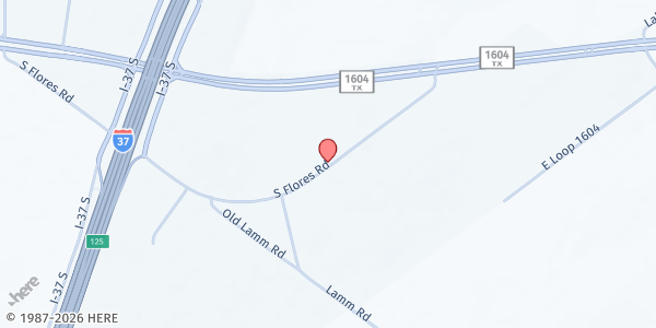 Map showing Hope for the Hurting at 4475 S Flores Rd, ELMENDORF, TX