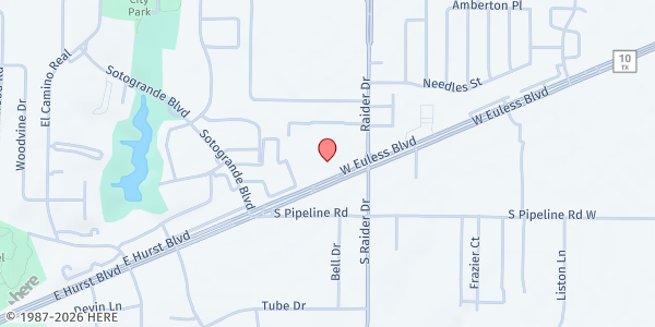 Map showing 6 Stones- New Hope Center at 3232 W Euless Blvd, Euless, TX