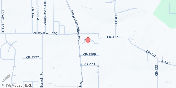 Map showing St. Mary Magdalene Food Pantry at 18221 FM 2493, Flint, TX
