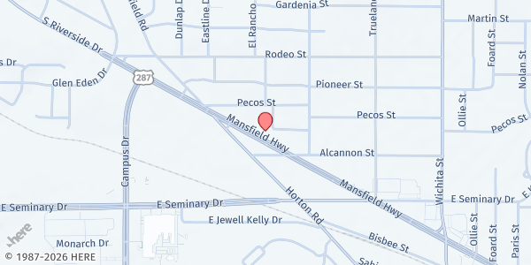Map showing Bread Basket Ministries at 2809 Mansfield Hwy., Forest Hill, TX
