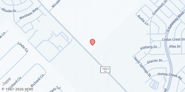 Map showing Water of Life Lutheran Church at 12340 FM1641, Forney, TX