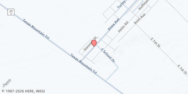 Map showing Fort Hancock EMS at 600 Knox Ave., Fort Hancock, TX