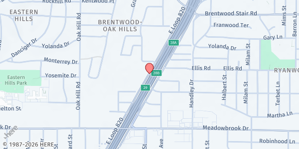 Map showing 4 Saints Episcopal Mobile at 2529 Mount View Ave, Fort Worth, TX