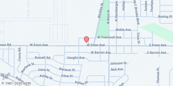 Map showing Ark of Salvation at 700 W. Enon Ave., Fort Worth, TX