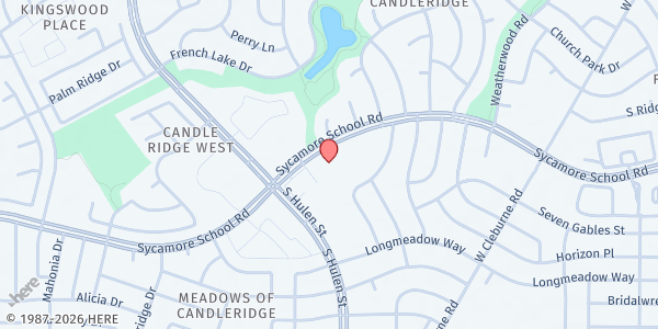 Map showing Christ Lutheran Church at 4409 Sycamore School Rd., Fort Worth, TX