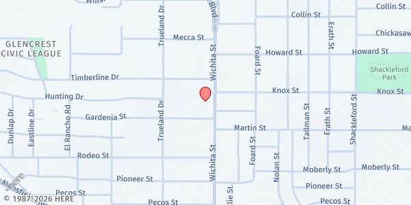 Map showing Church at Philadelphia at 4716 Wichita, Fort Worth, TX