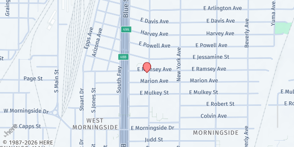Map showing Family Empowerment Zone Mobile at 2450 Evans Ave., Fort Worth, TX