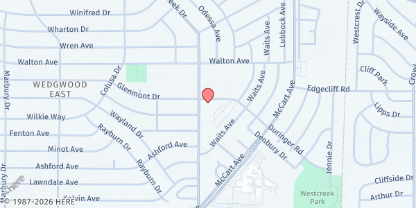 Map showing For His Kingdom Church at 5701 Westcreek Dr., Fort Worth, TX