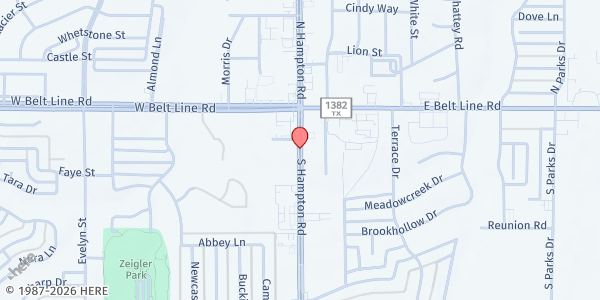 Map showing Gift of Love at 3134 Stalcup Rd, Fort Worth, TX