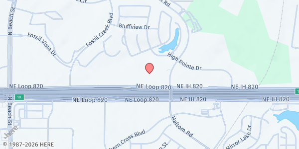 Map showing Glenview Baptist Church Mobile at 4805 NE Loop 820, Fort Worth, TX