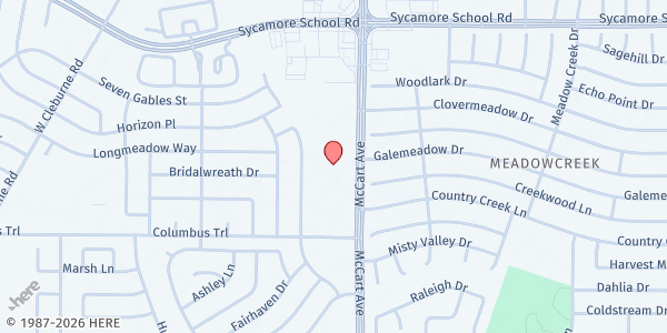 Map showing Great Commission Baptist Mobile - 7700 McCart Ave at 7700 Mc Cart Ave., Fort Worth, TX
