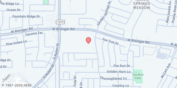 Map showing Hallmark Church Mobile at 4201 W. Risinger Rd., Fort Worth, TX