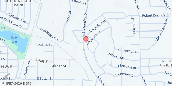Map showing ITAV United Mobile Base at 4401 S. Riverside Dr., Fort Worth, TX