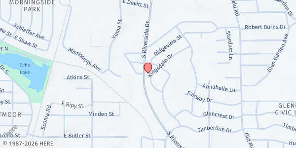 Map showing ITAV United- Mobile Pantry at 4401 S. Riverside Dr., Fort Worth, TX