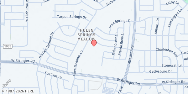 Map showing Jackie Carden Elementary School at 3701 Garden Springs Dr., Fort Worth, TX