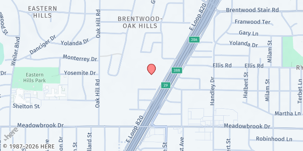 Map showing Mercy Culture at 2000 E. Loop 820, Fort Worth, TX