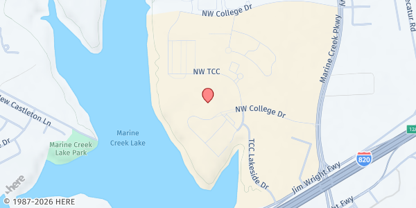 Map showing Mobile Pantry NW TCC at 4801 Marine Creek Pkwy., Fort Worth, TX