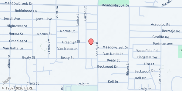 Map showing New Breed Grace Baptist at 2700 Sandy Ln., Fort Worth, TX