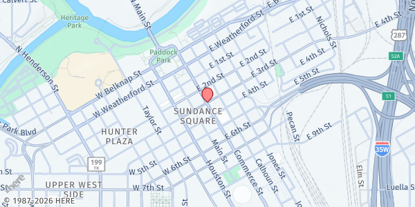 Map showing New Hope Fellowship Mobile - 6410 South Fwy at 4928 Miller Ave, Fort Worth, TX
