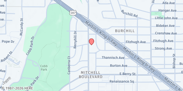 Map showing North Texas Area Community Health Center Mobile at 2909 Mitchell Blvd., Fort Worth, TX
