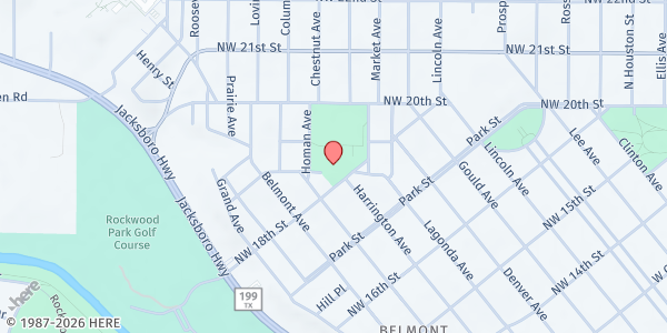 Map showing Northside Community Center at 1100 NW 18th St., Fort Worth, TX