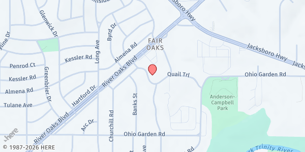 Map showing Quail Trail at 4444 Quail Trail, Fort Worth, TX