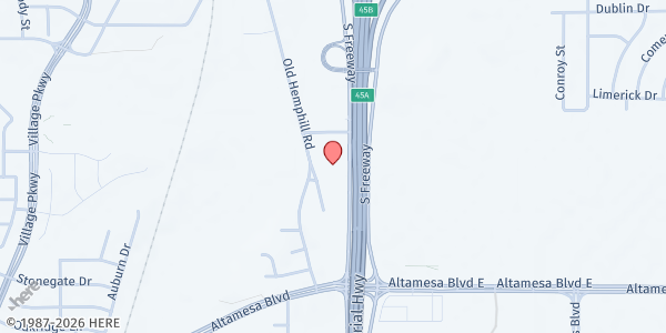 Map showing RCCG Fountain of New Covenant at 6262 South Fwy., Fort Worth, TX