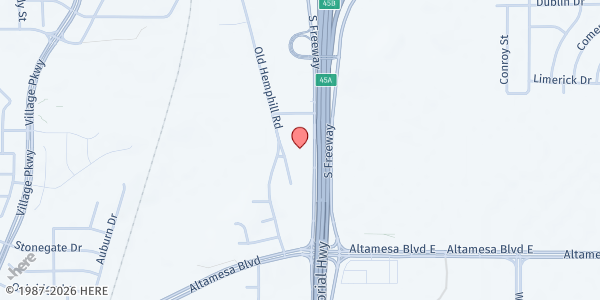 Map showing RCCG Fountain of New Covenant Mobile at 6262 South Fwy., Fort Worth, TX