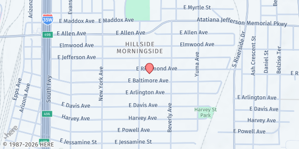 Map showing Richmond Ave COC Mobile at 1220 E. Richmond Ave., Fort Worth, TX