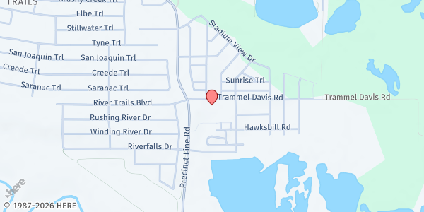 Map showing River Trails - FBH Mobile at 9208 Trammel Davis Rd., Fort Worth, TX