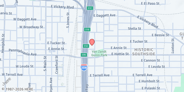 Map showing Saint Andrews United Methodist at 522 Missouri Ave., Fort Worth, TX