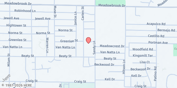 Map showing Sandy Lane Baptist Church at 2700 Sandy Ln., Fort Worth, TX