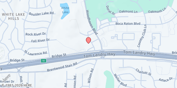 Map showing The Potter's House - Mobile Food Pantry Distribution at 1270 Woodhaven Blvd., Fort Worth, TX