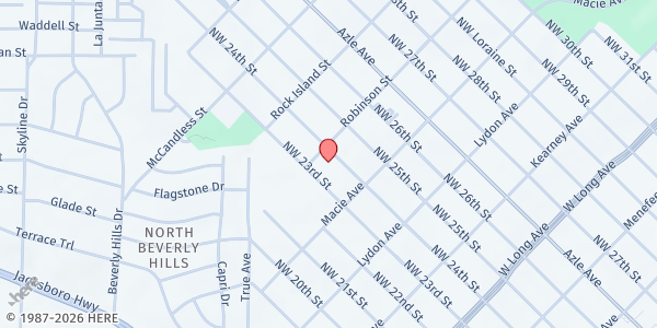 Map showing The Salvation Army - Northside at 3023 N.W. 24th St., Fort Worth, TX