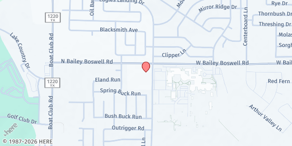 Map showing The Table Community Church Mobile - Bailey Boswell Rd at 6011 W. Bailey Boswell Rd., Fort Worth, TX