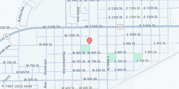 Map showing Calvary Baptist-Friona at 1500 N Cleveland, Friona, TX