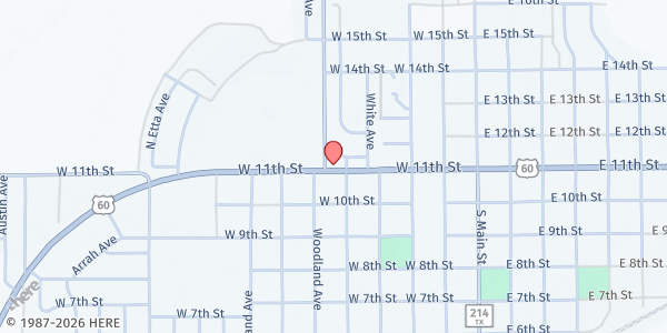 Map showing Friona Senior Citizens Center at 1410 Washington, Friona, TX