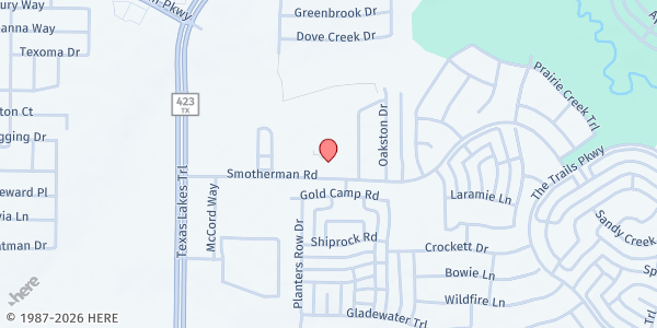Map showing New Life 2gether Food Pantry at 25631 Smotherman Rd, Frisco, TX