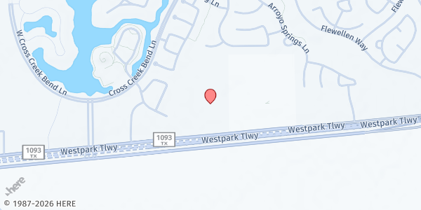 Map showing St. Faustina Catholic Church at 28102 FM 1093, Fulshear, TX