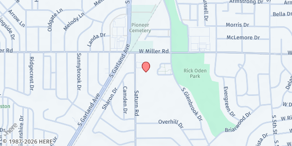 Map showing Emmanuel Anglican Church at 2022 Saturn Rd, Garland, TX