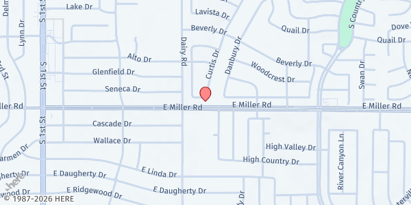 Map showing Oasis on the MT CHC at 1941 Burke Dr., Garland, TX